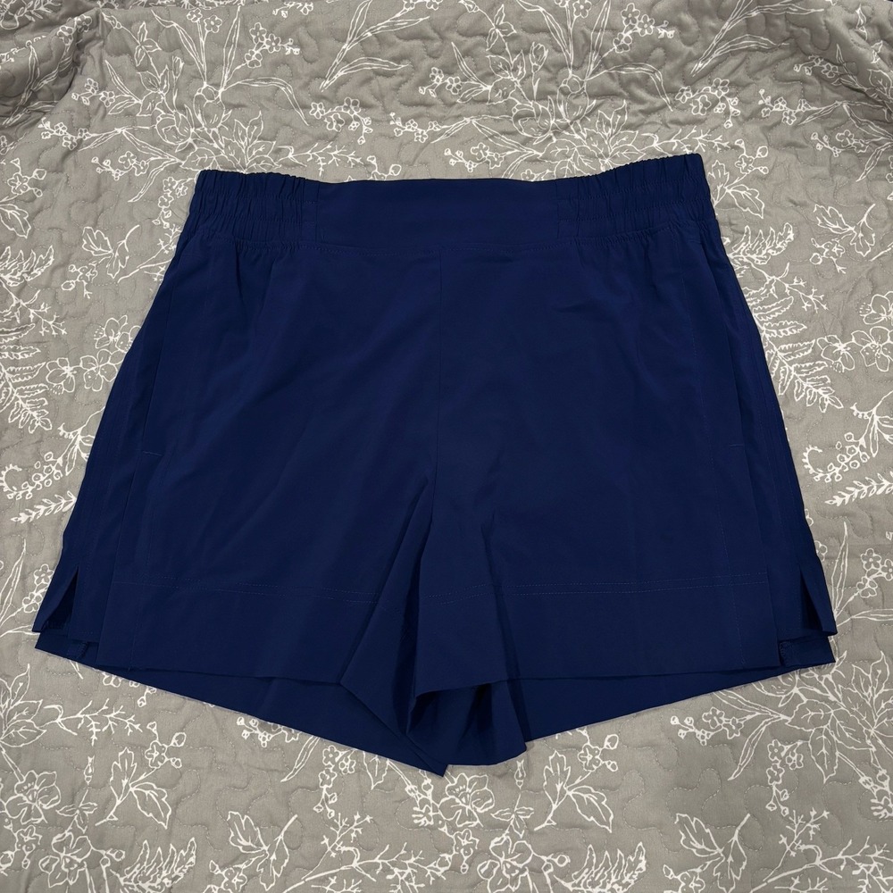 Te Verde - Blue Athletic Shorts - Size L Women's Athletic Shorts Pull On Elastic